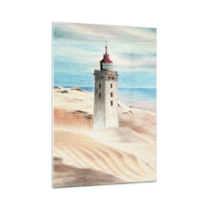 Üveg kép - Mindig a tengert bámulva - 50x70 cm