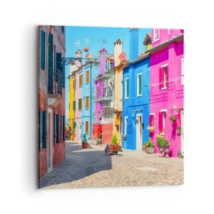 Vászonkép - Város "A papagájoknál" - 70x70 cm