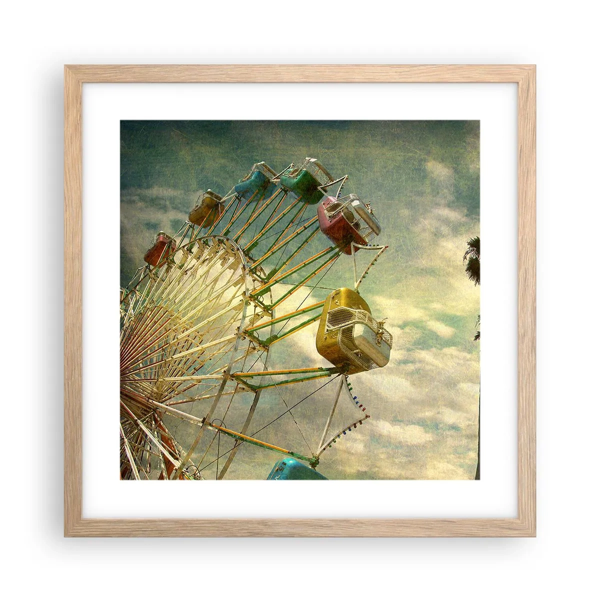 Poszter világos tölgy keretben - Lesz, lesz mulatság.... - 40x40 cm