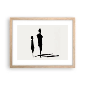 Poszter világos tölgy keretben - Biztosan együtt? - 40x30 cm