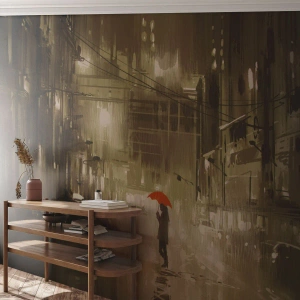 Fotótapéta Premium Sand - Egyedül, de nem magányosan - Város, Nő, Építészet - 100x70 cm