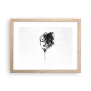 Poszter világos tölgy keretben - Miről álmodozik egy lány - 40x30 cm