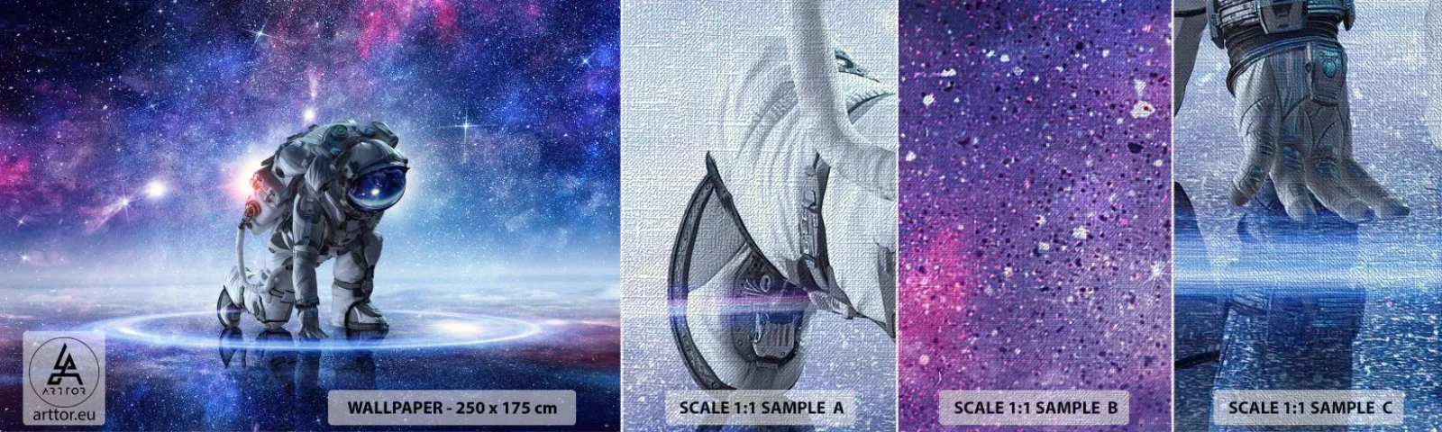 Fotótapéta Minta Premium Canvas - A csillagos ég felettem - Űrhajós, Világegyetem, Űrhajós - 100x30 cm