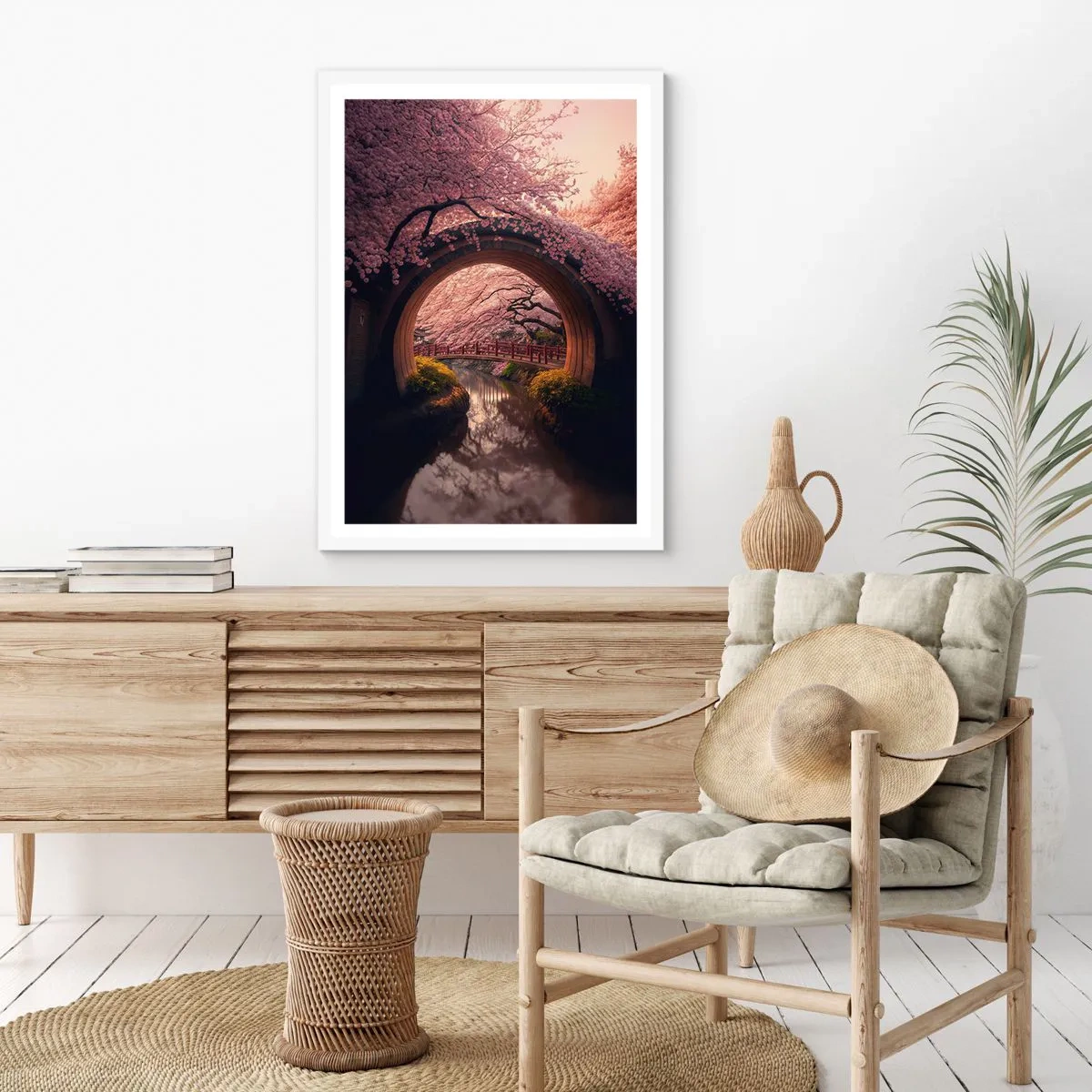 Poszter fekete keretben - Japán tavasz - 70x100 cm