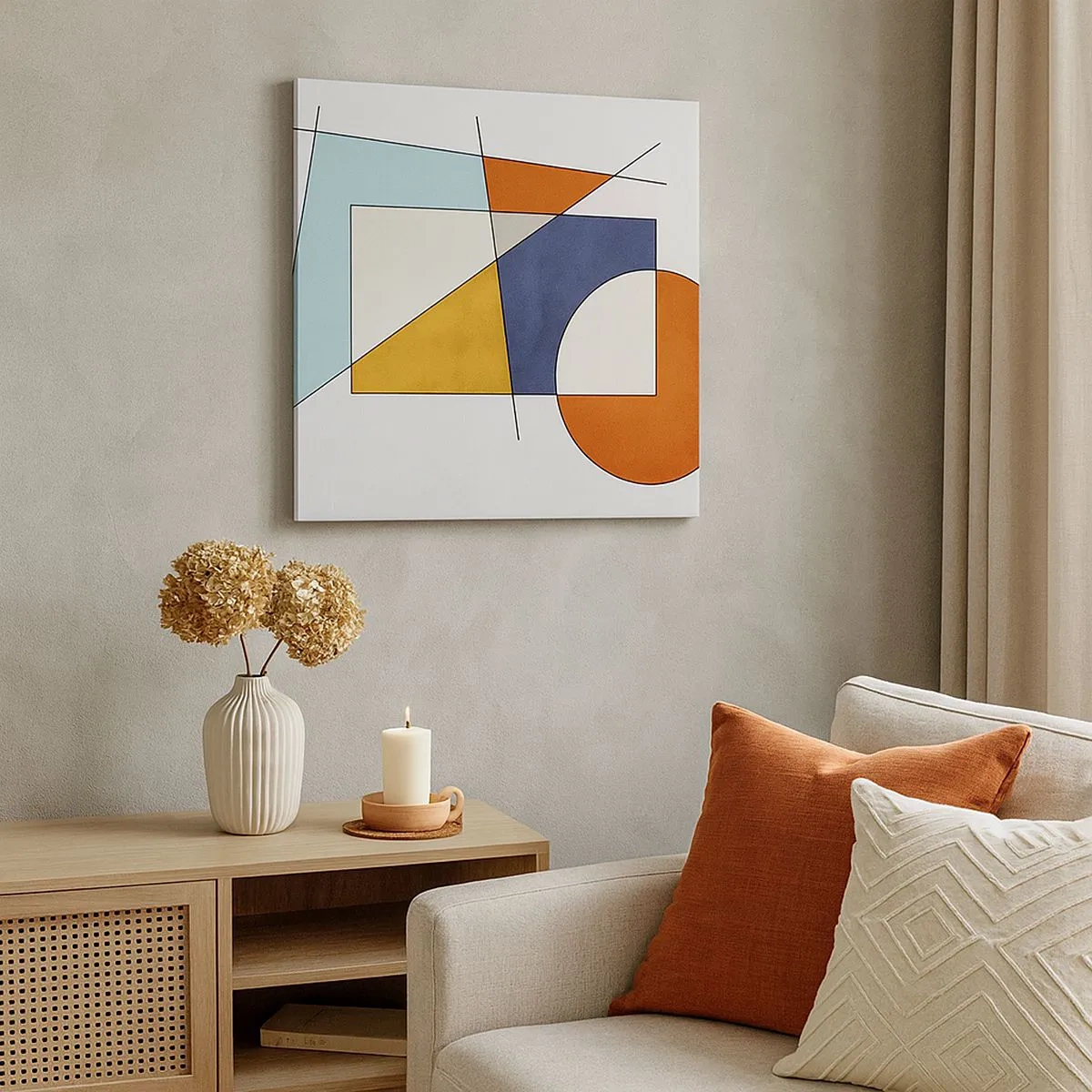 Vászonkép - Absztrakció: modernista szórakozás - 30x30 cm