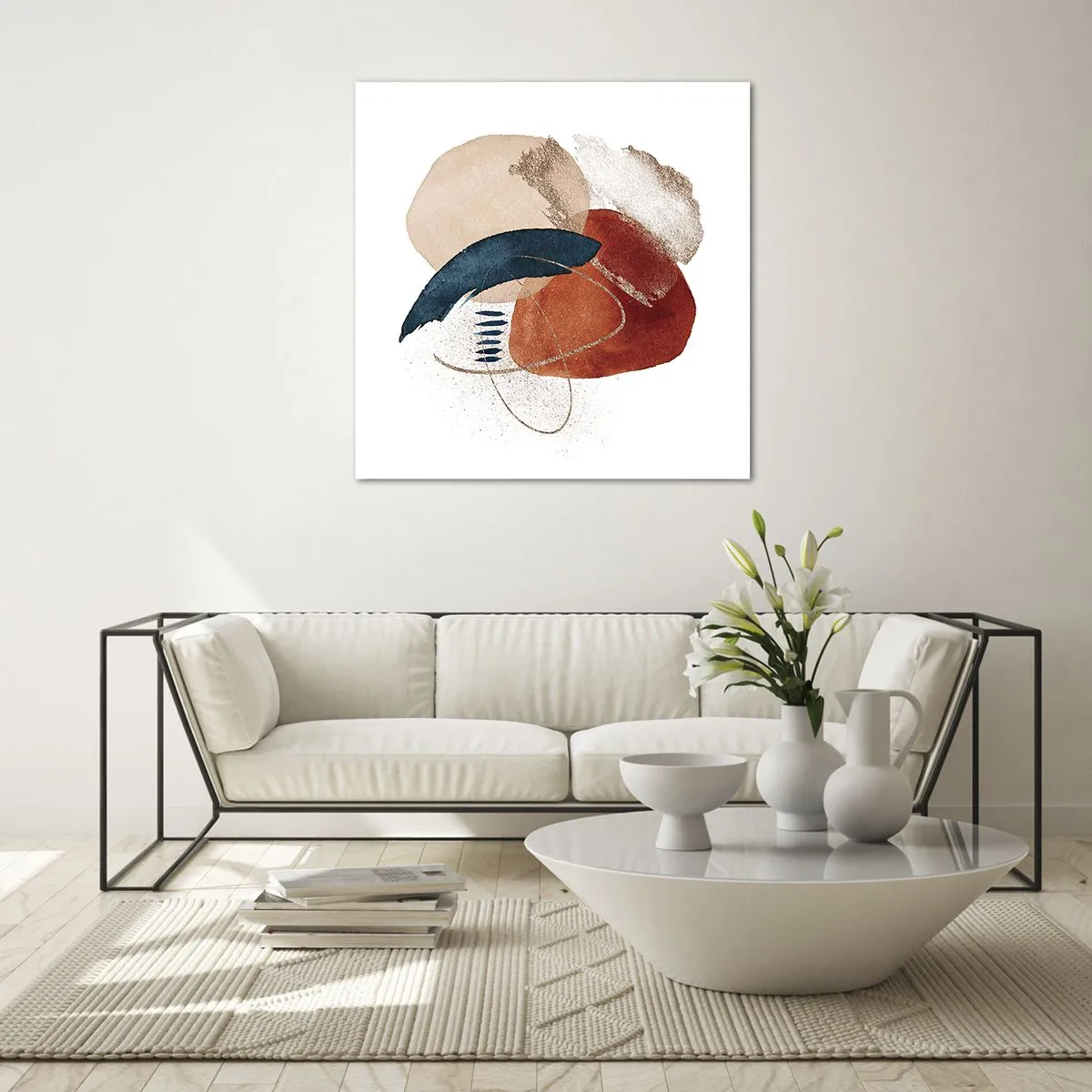 Üveg kép - Ovális kompozíció - 50x50 cm