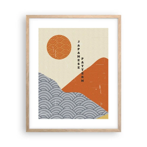 Poszter világos tölgy keretben - A japán szellemben - 40x50 cm
