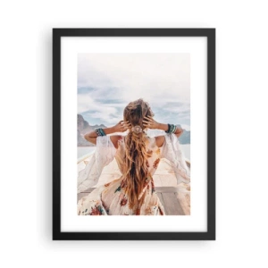 Poszter fehér keretben - Az út a boldogság felé  - 30x40 cm