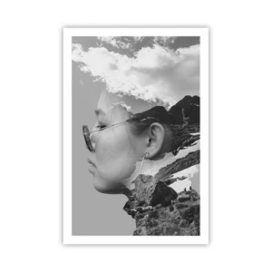 Poszter - Hegyes és felhős portré - 61x91 cm