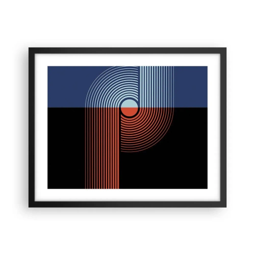 Poszter fehér keretben - Geometrikus ölelésben - 50x40 cm