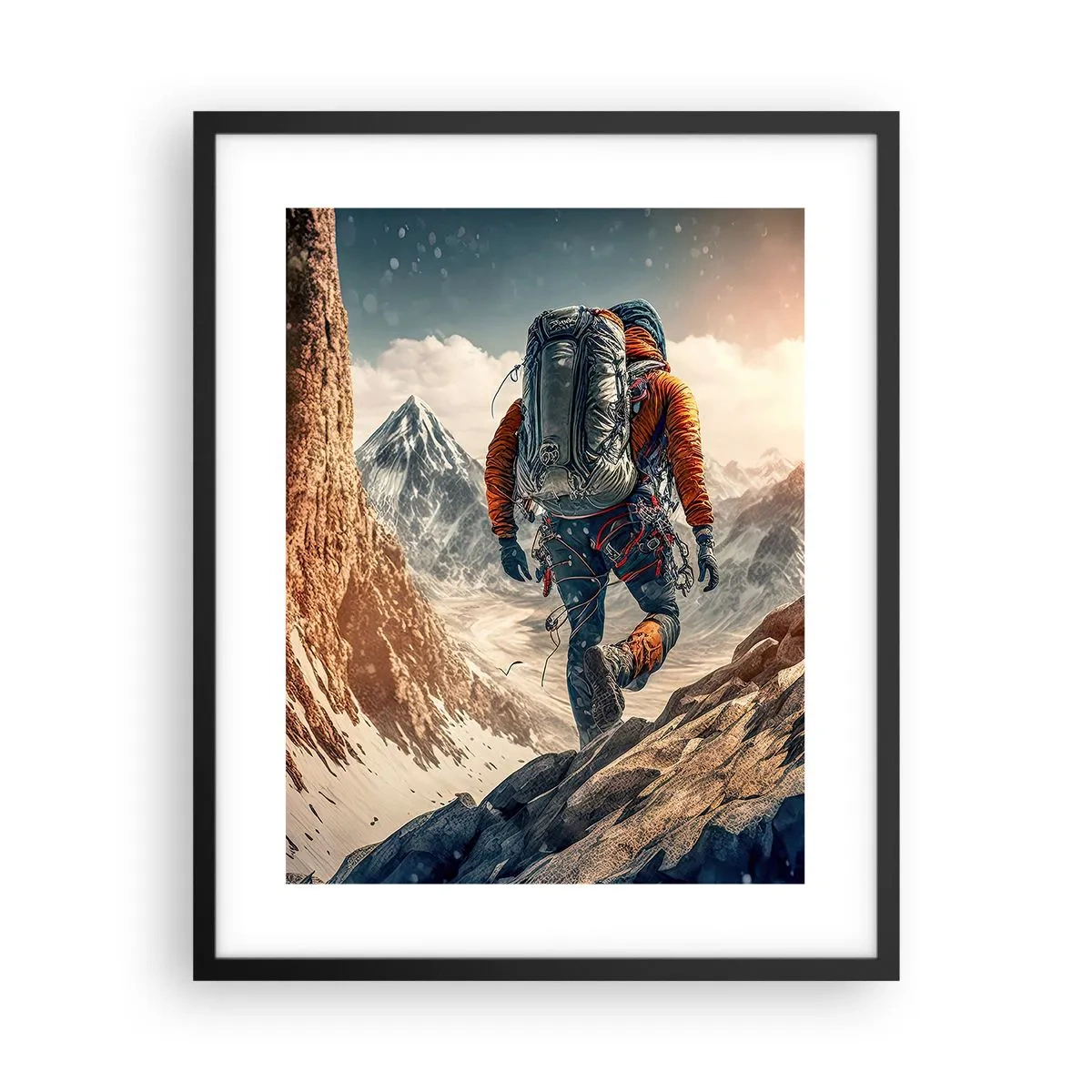 Poszter fehér keretben - Magányos harcos - 40x50 cm