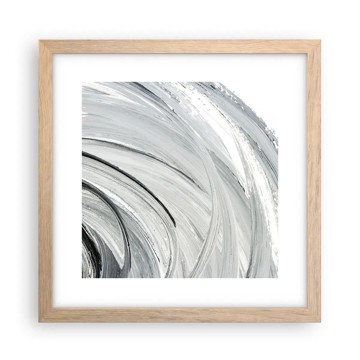 Poszter világos tölgy keretben - Orbitális kompozíció - 30x30 cm