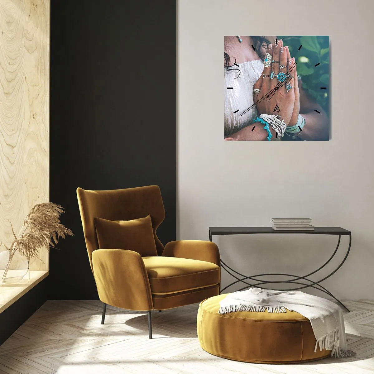 Falióra, Óra - Üdvözöljük a lét középpontjában - 40x40 cm