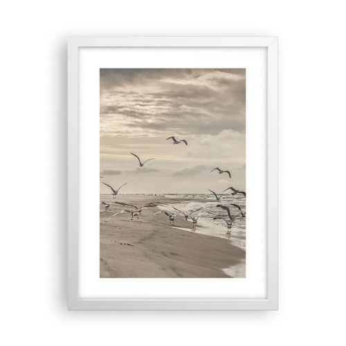 Poszter fekete keretben - A tenger hangja, a madarak éneke - 30x40 cm