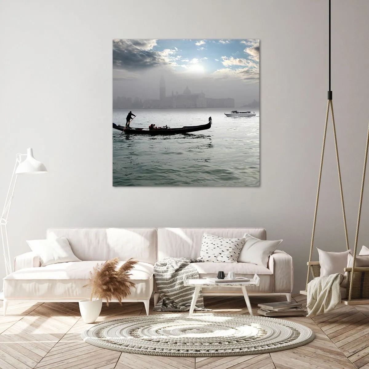 Vászonkép - Egy mesés város vízből és ködből - 60x60 cm