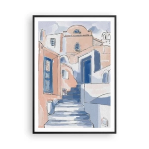 Poszter fehér keretben - Egzotikus város - 70x100 cm