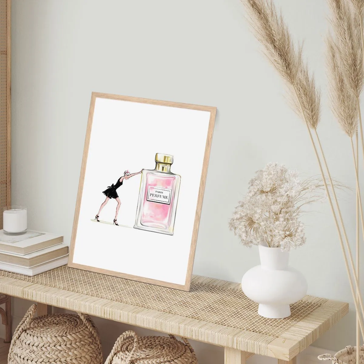 Poszter világos tölgy keretben - A nőiesség lényege - 61x91 cm