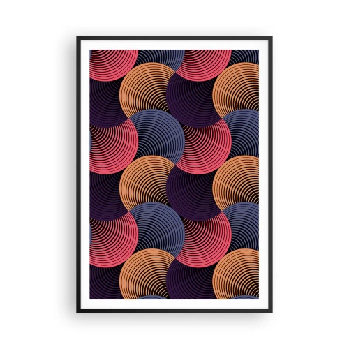 Poszter fehér keretben - Körkörös ritmusban - 70x100 cm