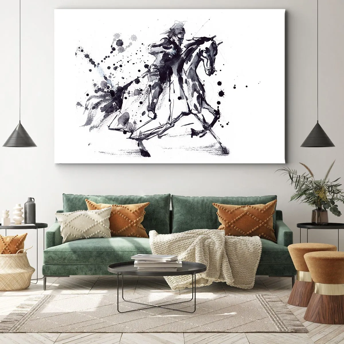 Vászonkép - Fekete lovag - 120x80 cm