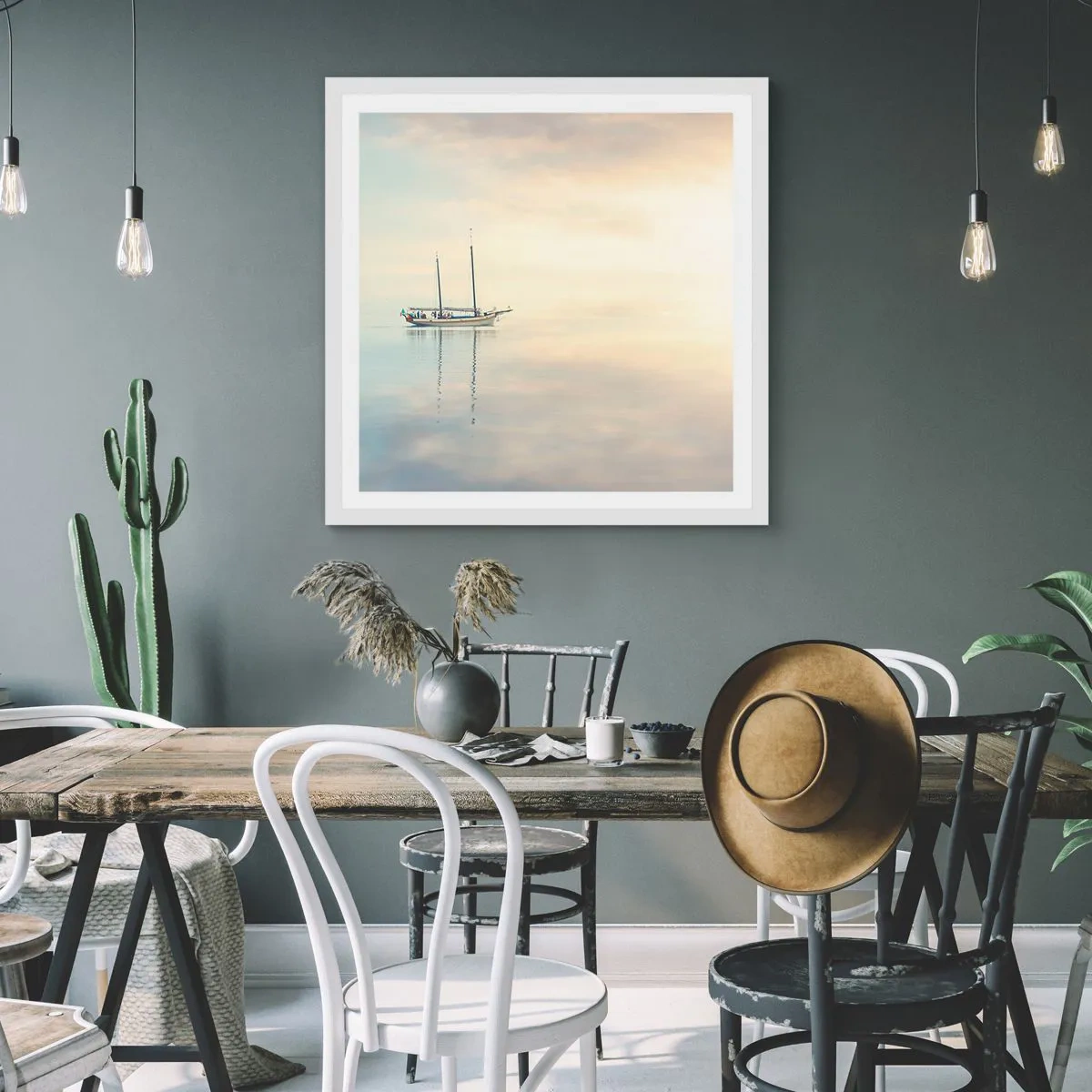 Poszter fekete keretben - A csend tengerében - 40x40 cm