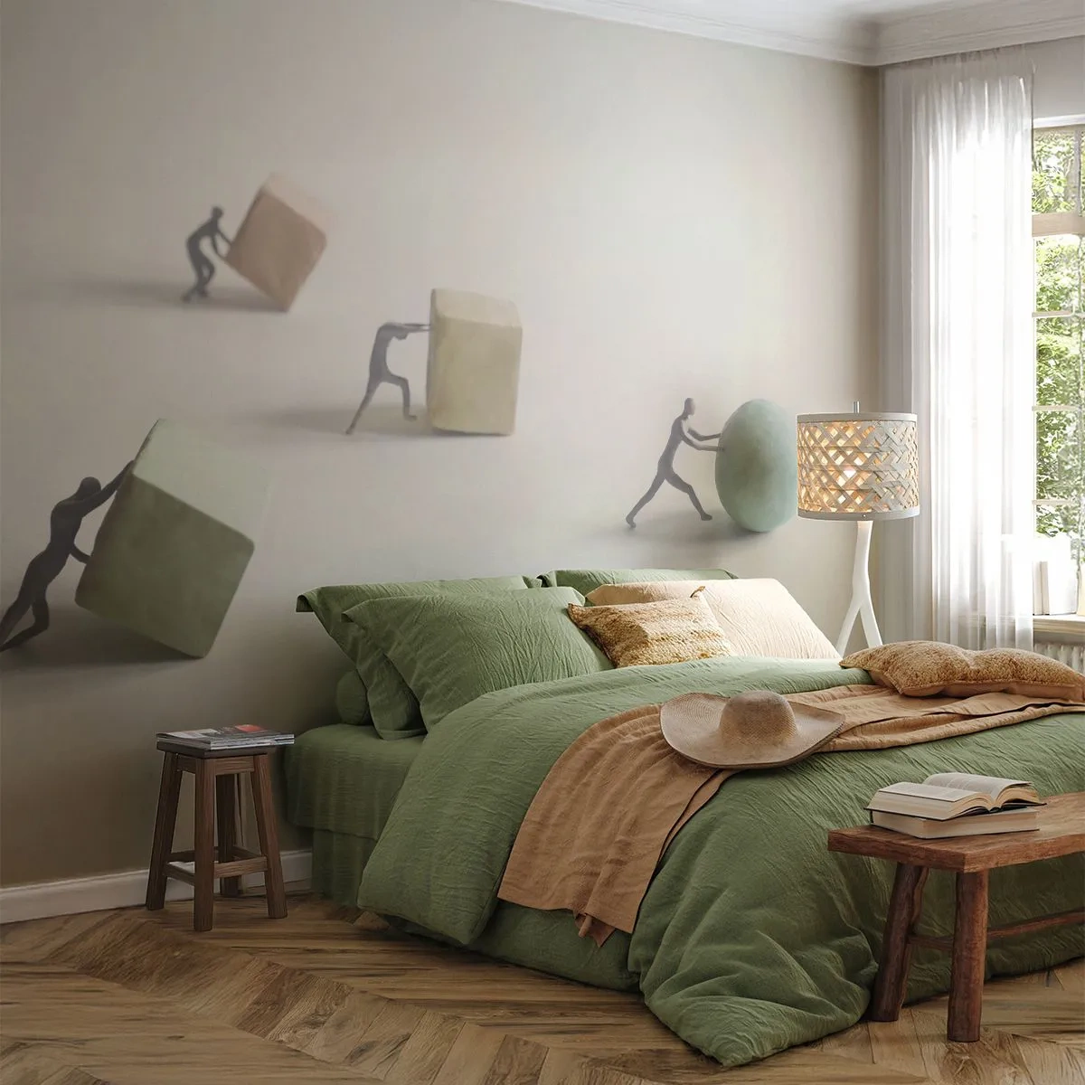 Fotótapéta Premium Canvas - Maga az élet - Absztrakció, Emberek, Munka - 400x280 cm