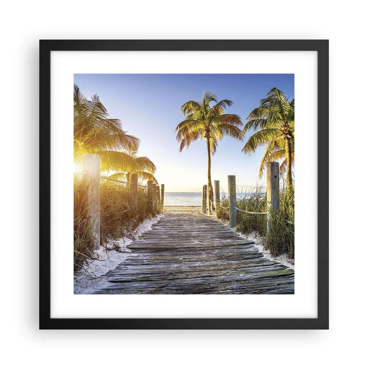 Poszter fehér keretben - Egyenesen a paradicsomba - 40x40 cm