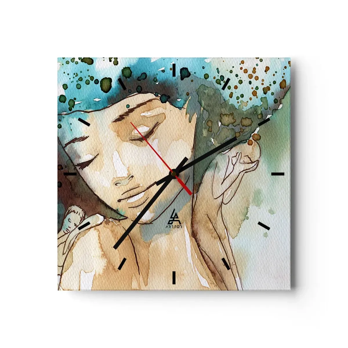 Falióra, Óra - Lady in blue - 30x30 cm