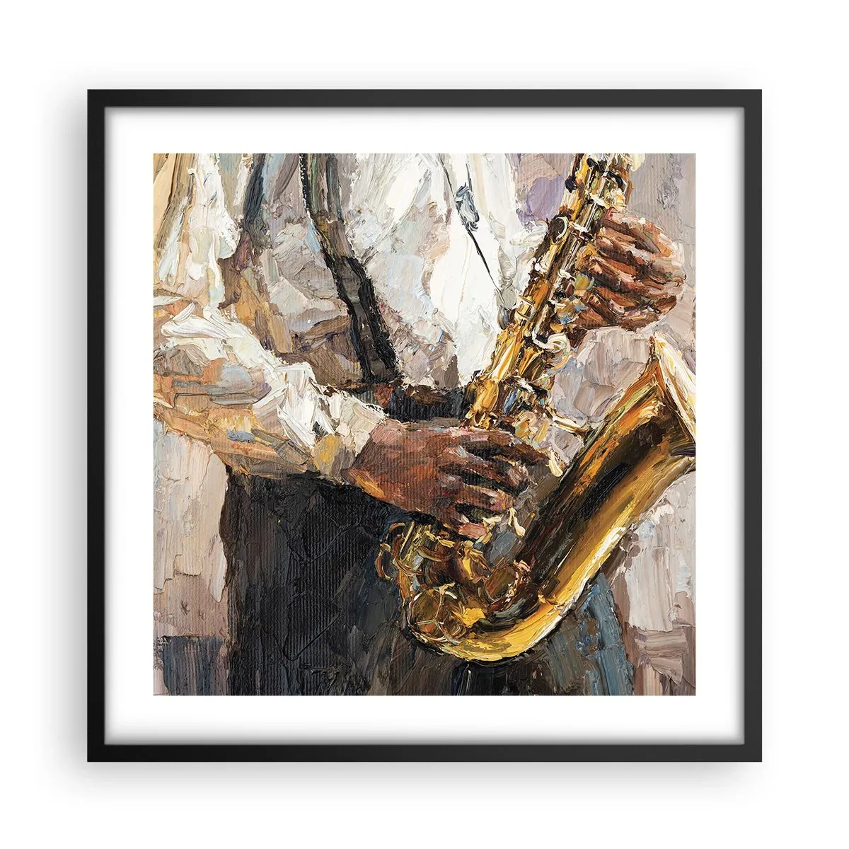 Poszter fehér keretben - Itt az idő egy szólóra - 50x50 cm