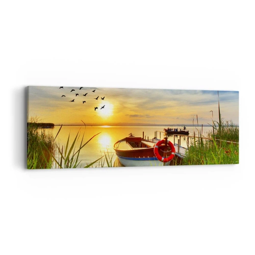 Vászonkép - A kormoránok már repülnek el - 90x30 cm