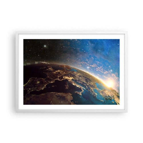 Poszter fekete keretben - Tekintsünk magunkra távolról - 70x50 cm