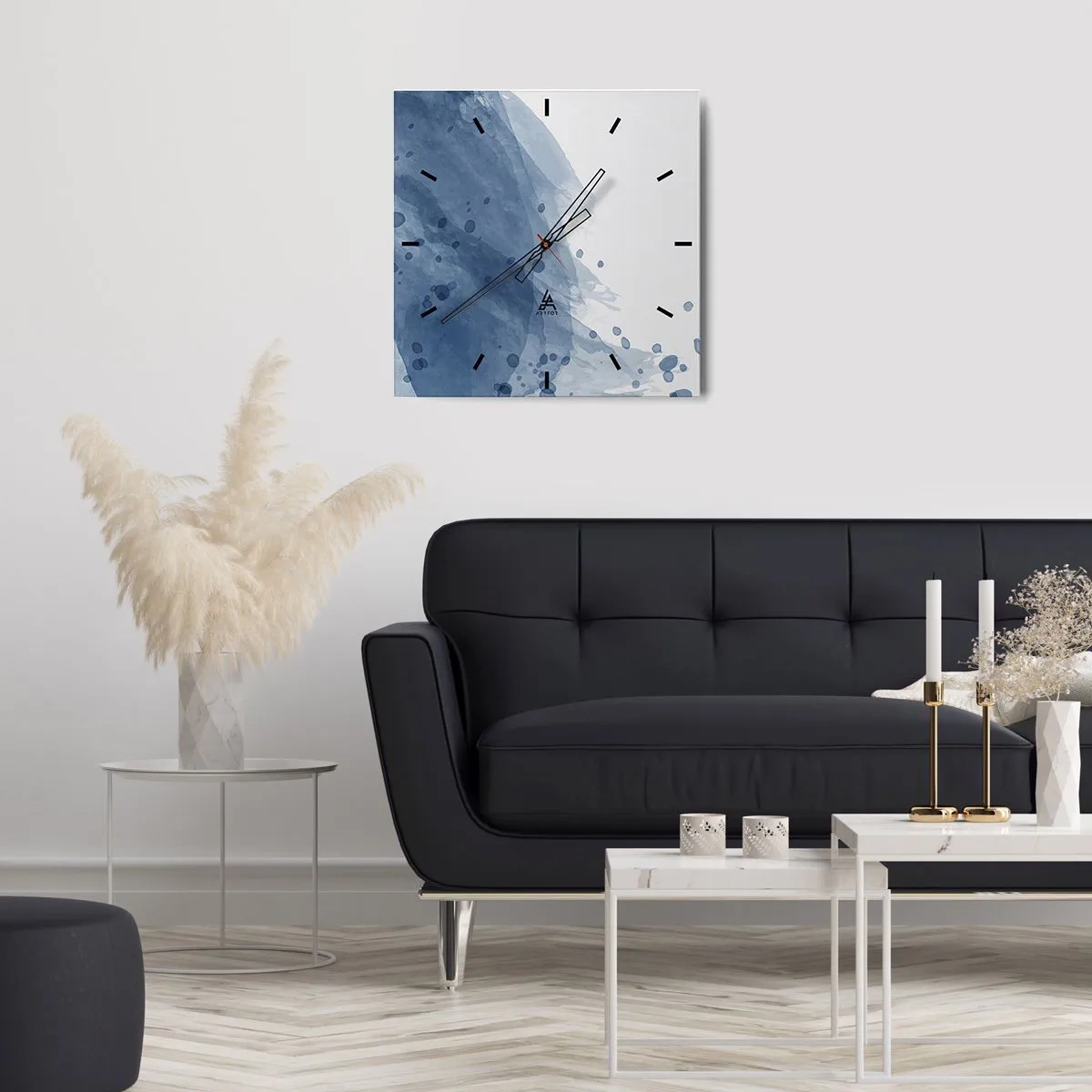 Falióra, Óra - Kék tüll - 40x40 cm