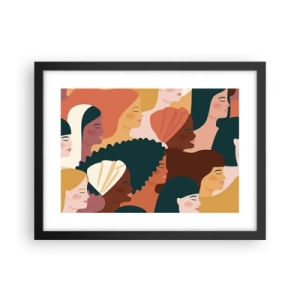 Poszter fehér keretben - Csak a nőiesség - 40x30 cm