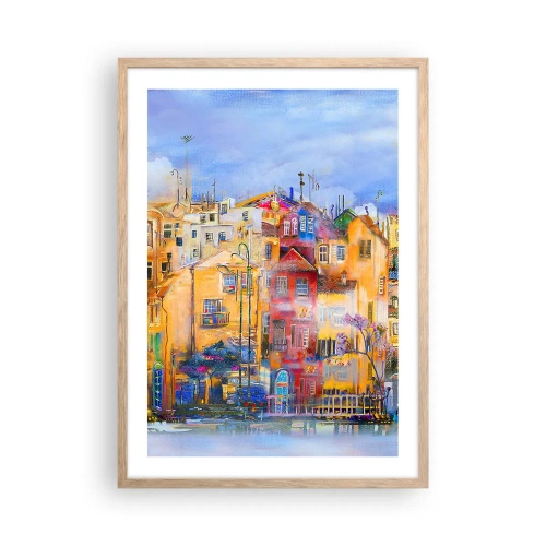 Poszter világos tölgy keretben - Együtt vagyunk - 50x70 cm