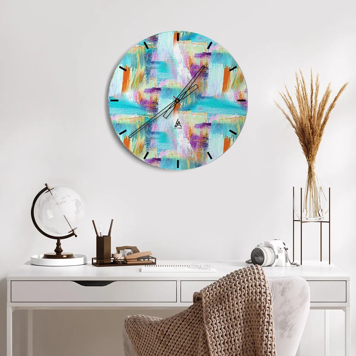 Falióra, Óra - Vidám firka - 30x30 cm