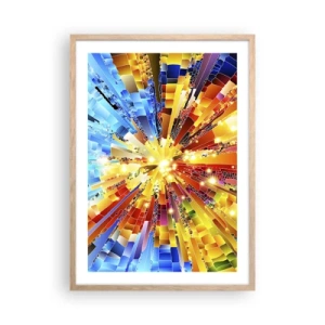 Poszter világos tölgy keretben - In medias res - 50x70 cm