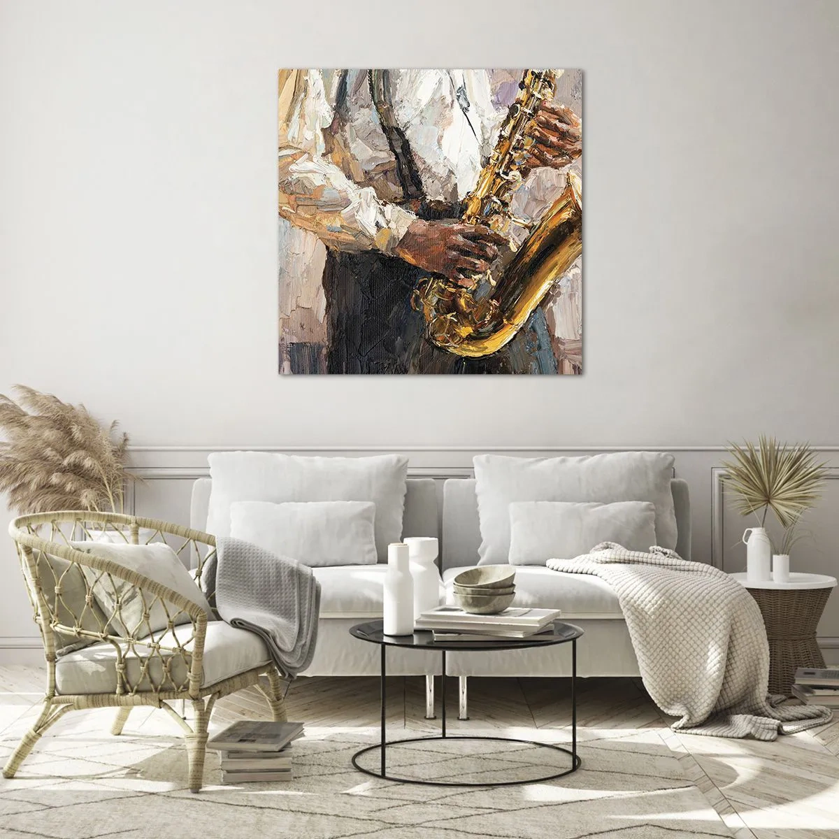 Üveg kép - Itt az idő egy szólóra - 60x60 cm