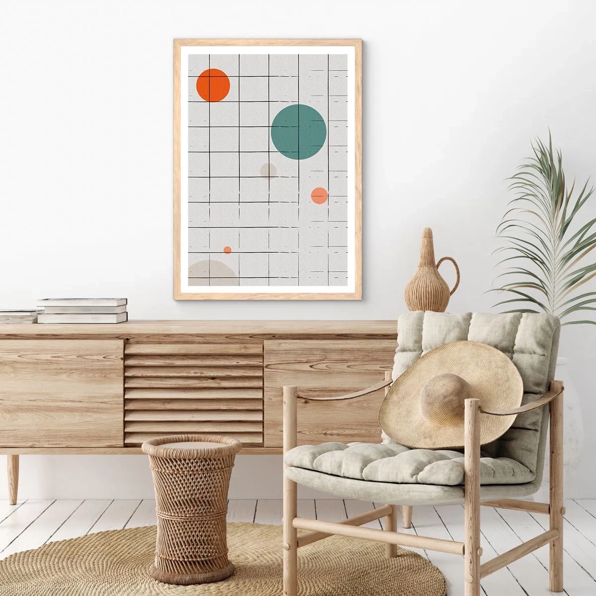 Poszter világos tölgy keretben - Csapdába esve. Mi vagy ők? - 40x50 cm