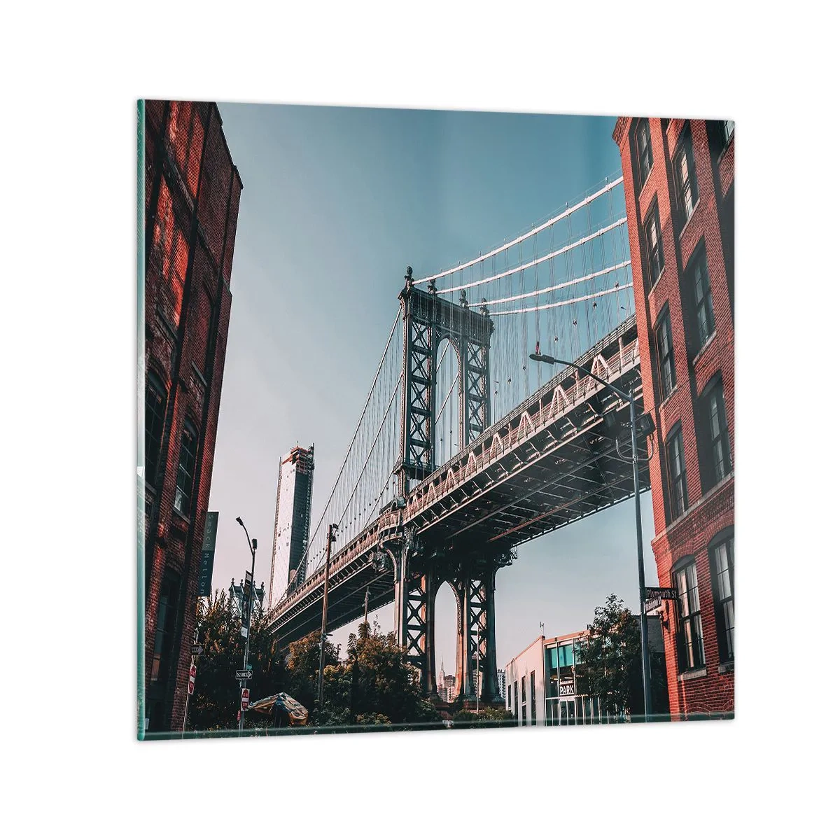 Üveg kép - A város hullámai fölött - 70x70 cm