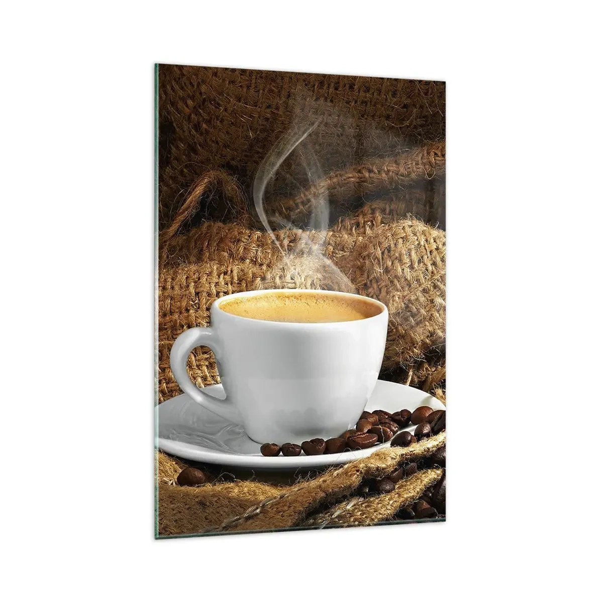 Üveg kép - A mokka illata és a mézes folyadék sűrűsége - 80x120 cm