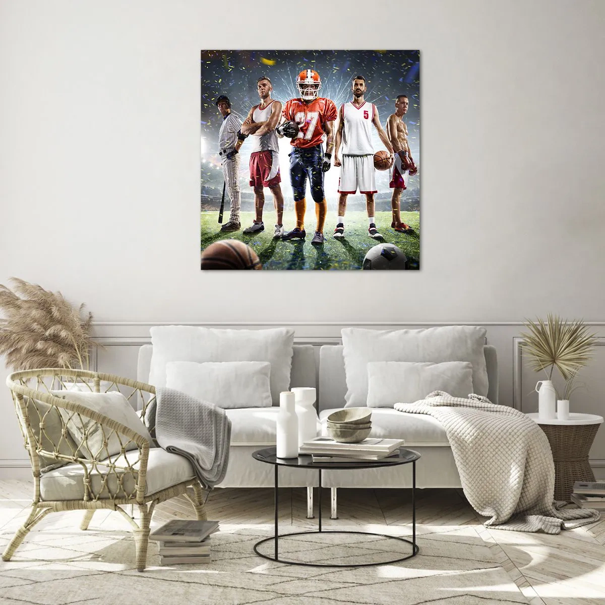 Üveg kép - Mezei gladiátorok - 70x70 cm