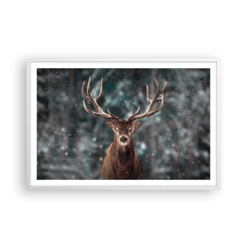 Poszter fekete keretben - Az erdő királya koronázva - 91x61 cm