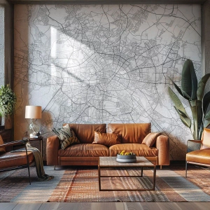 Fotótapéta Premium Sand - Berlin virága - Város, Város térkép, Berlin - 100x70 cm