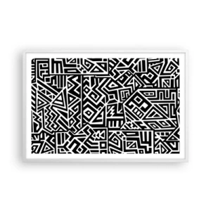 Poszter fekete keretben - Kolumbusz előtti kompozíció - 91x61 cm