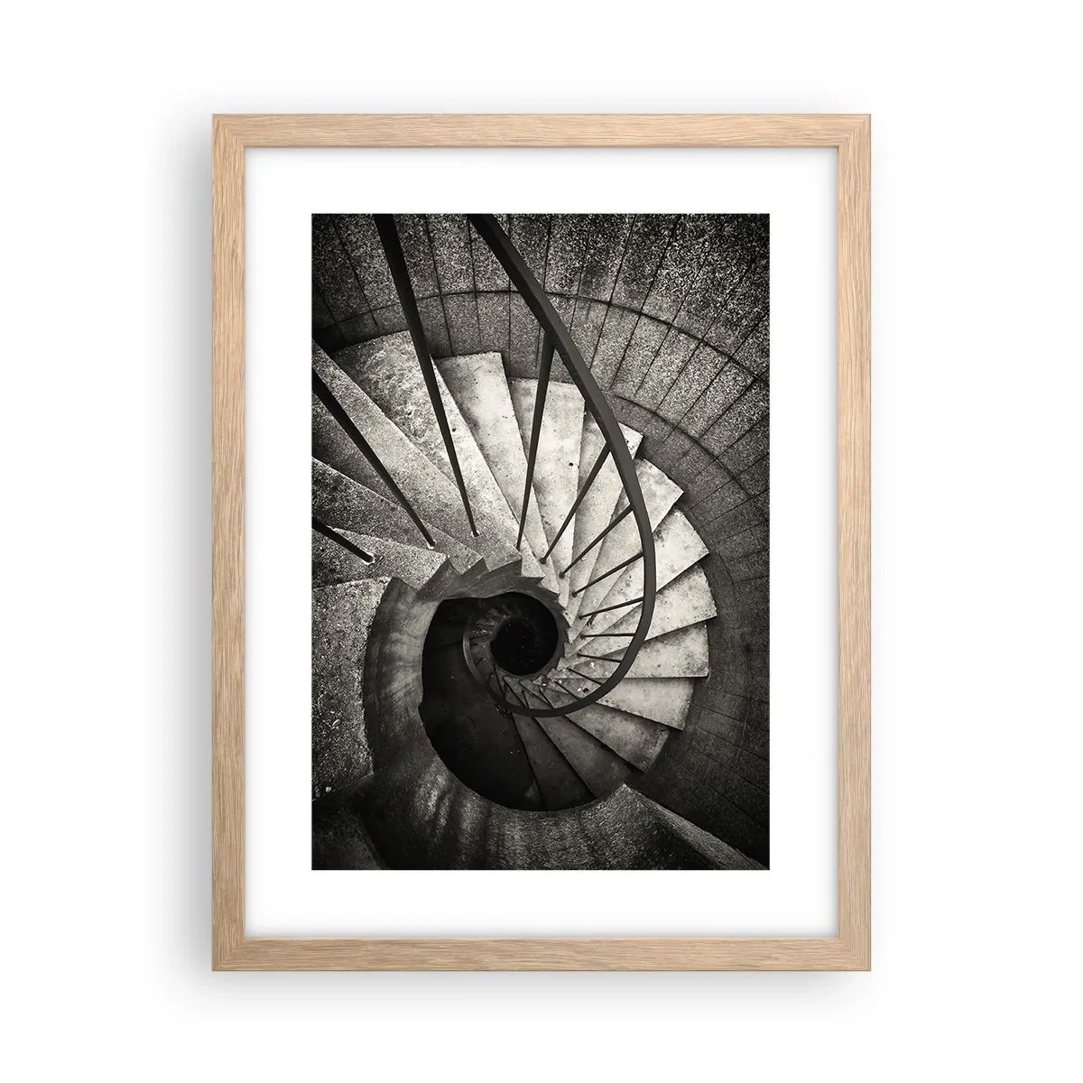 Poszter világos tölgy keretben - Lépcsőn fel, lépcsőn le - 30x40 cm