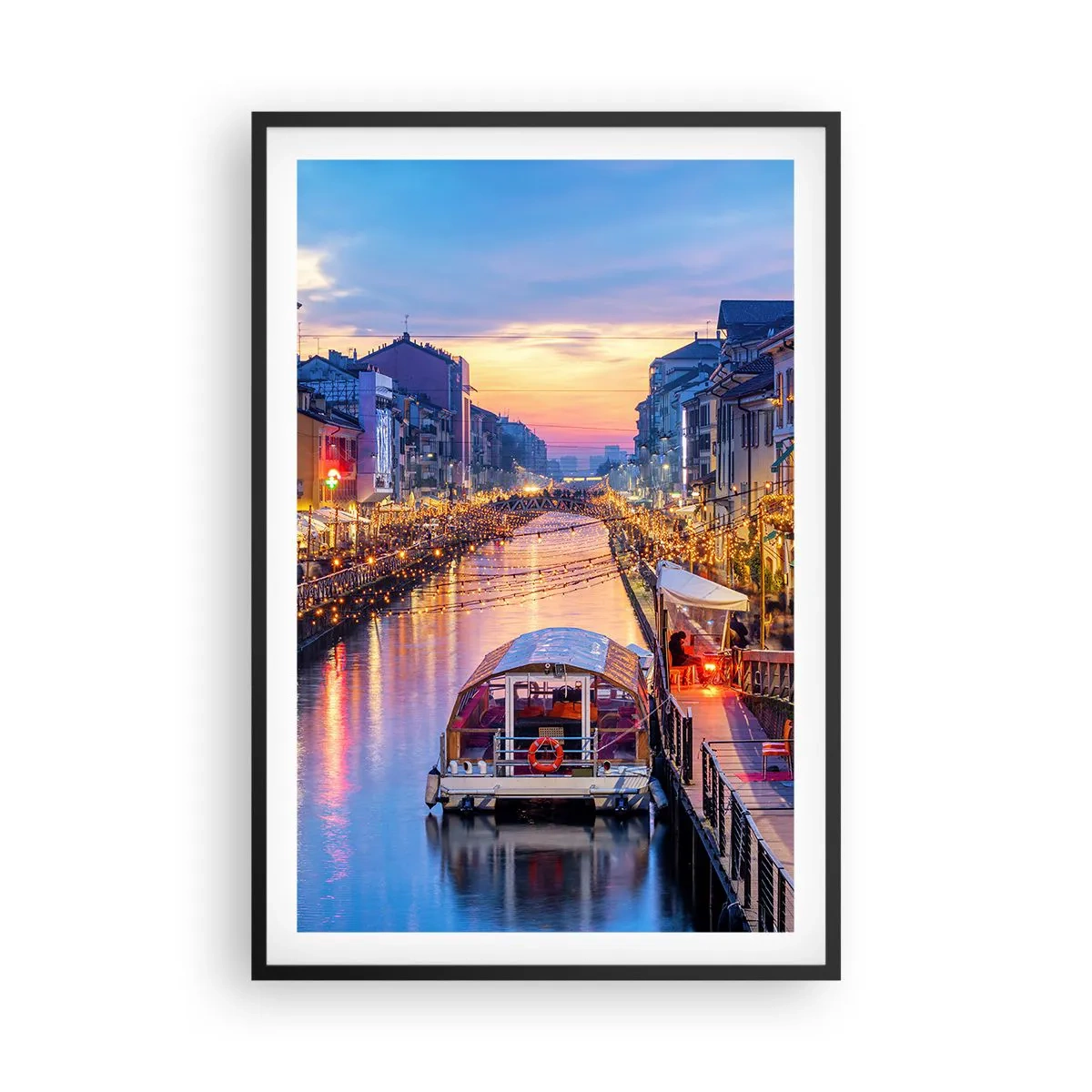 Poszter fehér keretben - Fény és öröm estéje - 61x91 cm