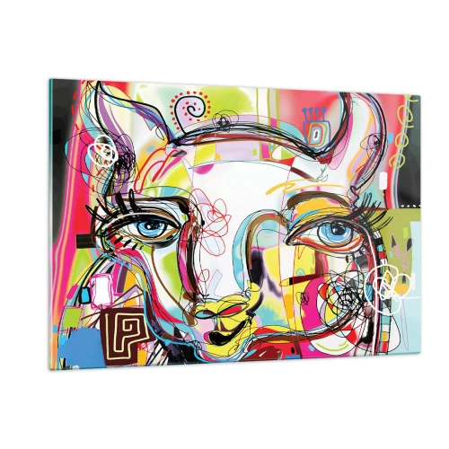 Üveg kép - A macska természetének gazdagsága - 120x80 cm