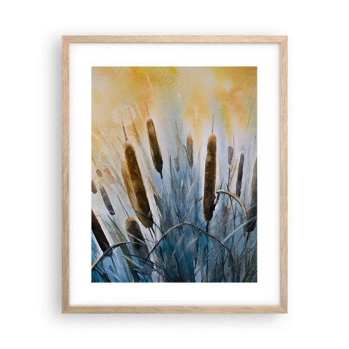 Poszter világos tölgy keretben - A víz hűvössége, a nap melege - 40x50 cm