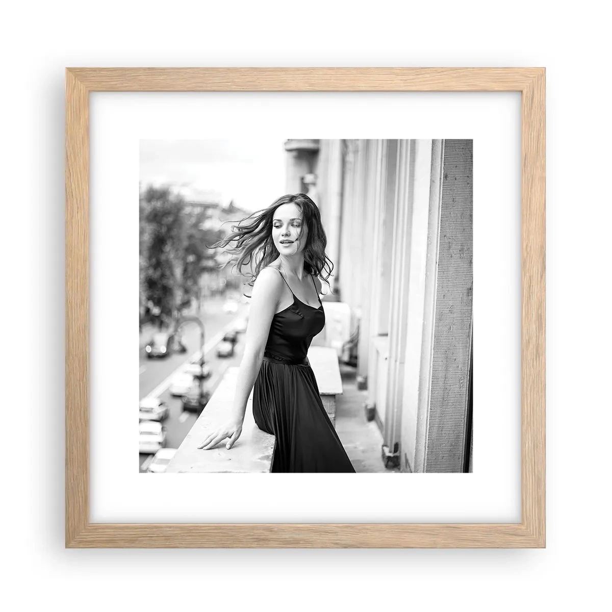 Poszter világos tölgy keretben - Biztosan párizsi - 30x30 cm