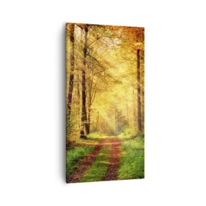 Vászonkép - Erdei, arany csend - 55x100 cm