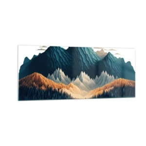 Üveg kép - Tökéletes hegyi táj - 100x40 cm